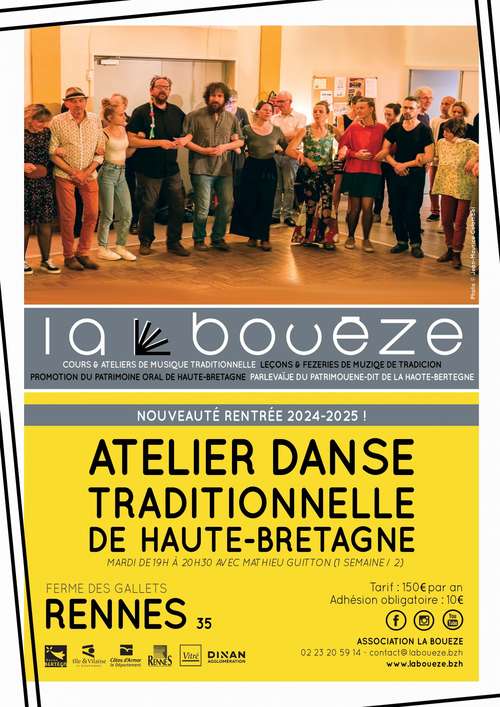 Rentrée 2024 : Atelier Danse traditionnelle de Haute-Bretagne