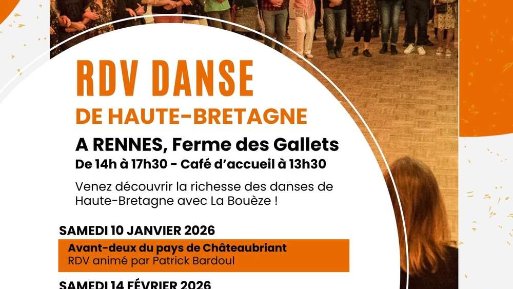 Prochain RDV Danse de Haute-Bretagne le samedi 7 mars 2026