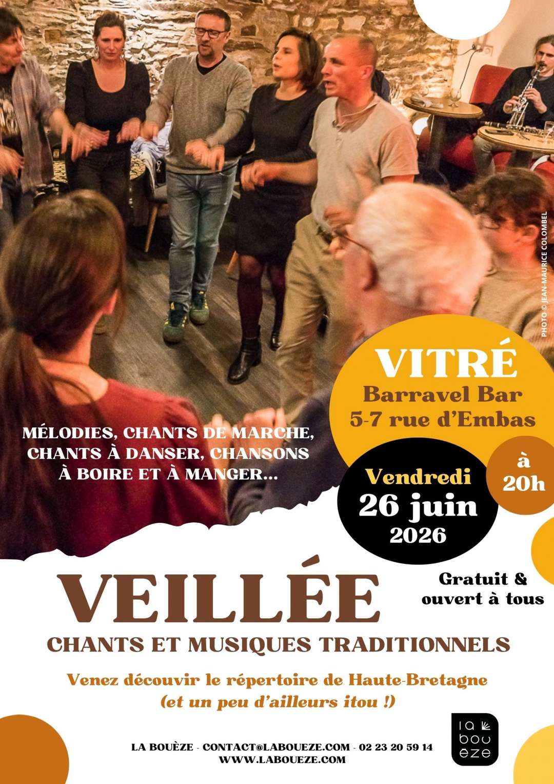 Veillée chantée le vendredi 26 juin 2026