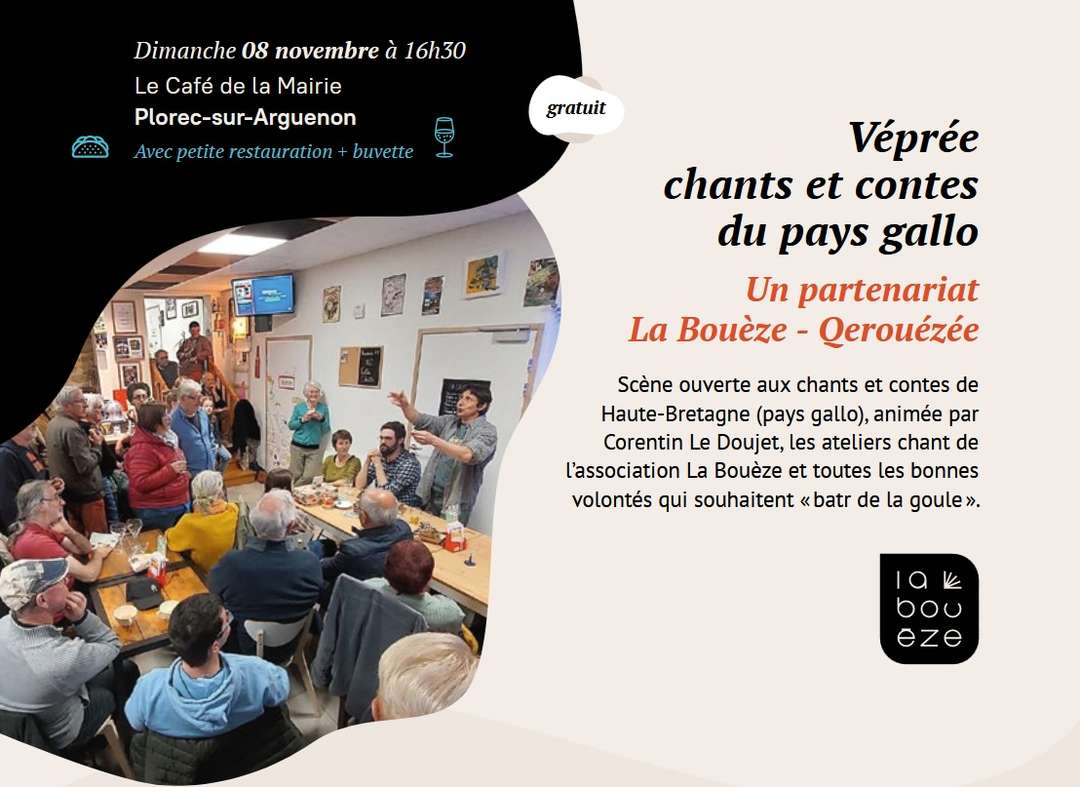Véprée chants et contes du pays gallo le dimanche 8 novembre 2026